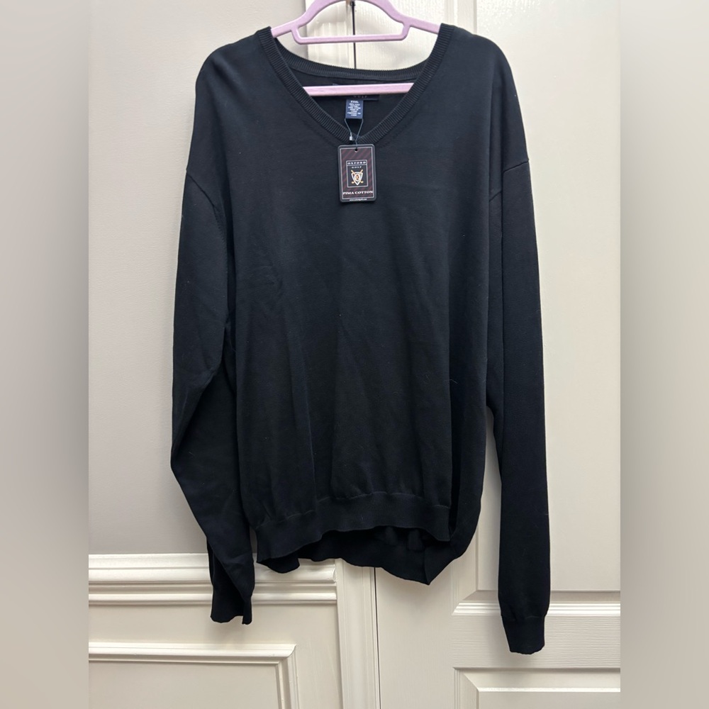 Men’s Oxford Golf NWT black cotton sweater